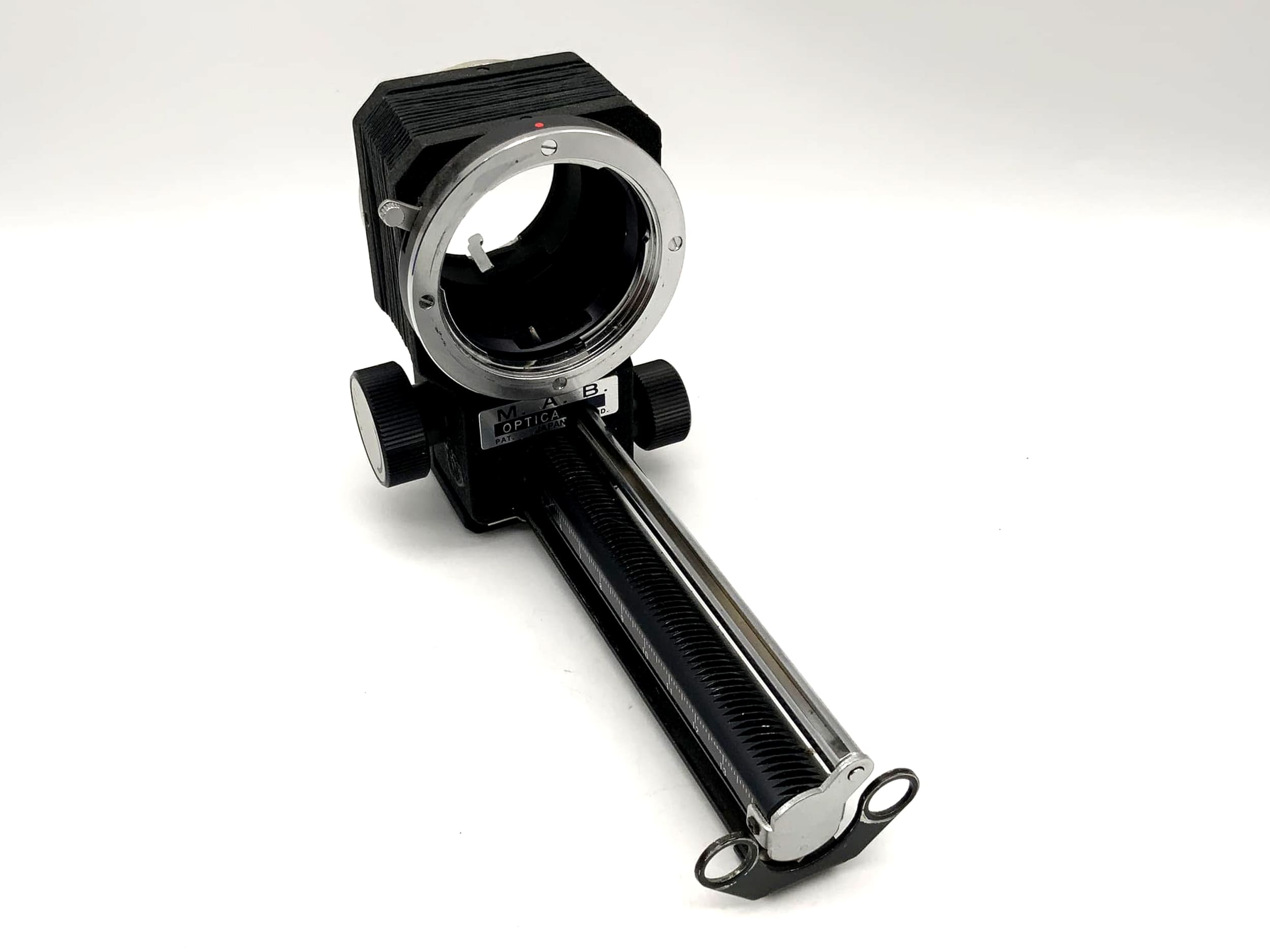 Optica Balgengerät M.A.B schwarz Bellows Makrobalgen (Minolta MD)