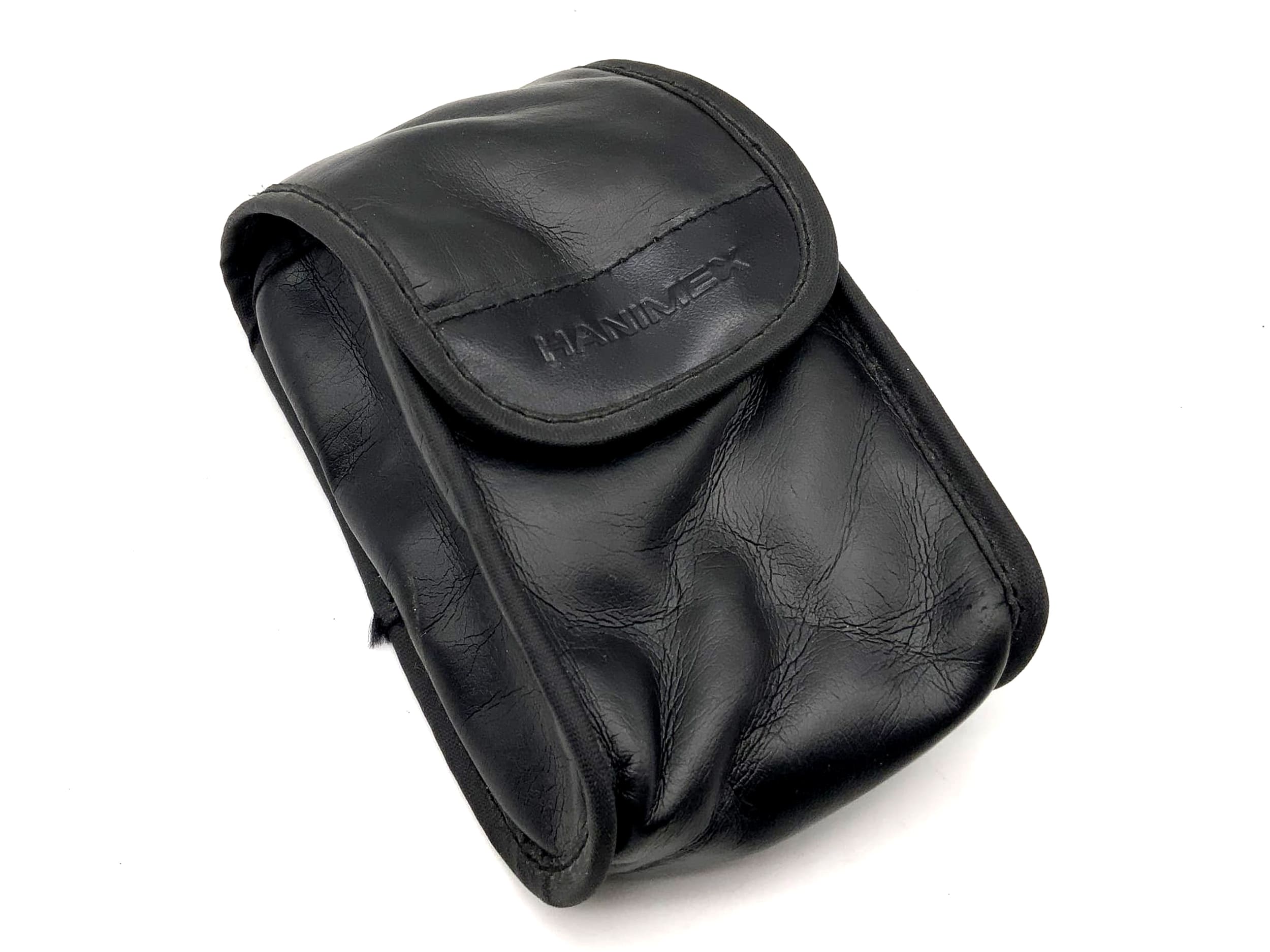 Hanimex Leder Bereitschaftstasche schwarz Fototasche universell Kameratasche