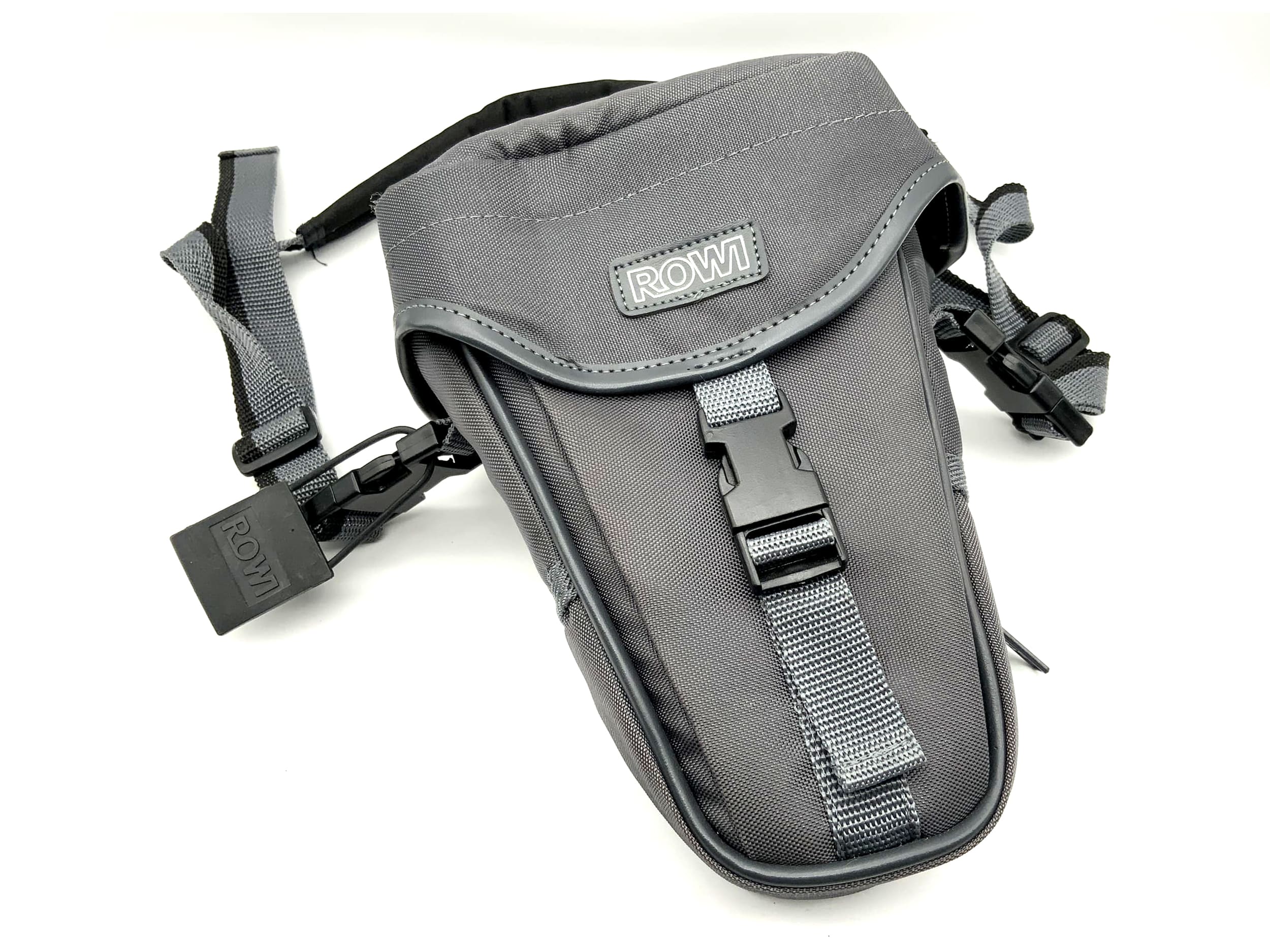 Rowi Kameratasche grau Kamera Bag universell Umhängetasche V-förmig