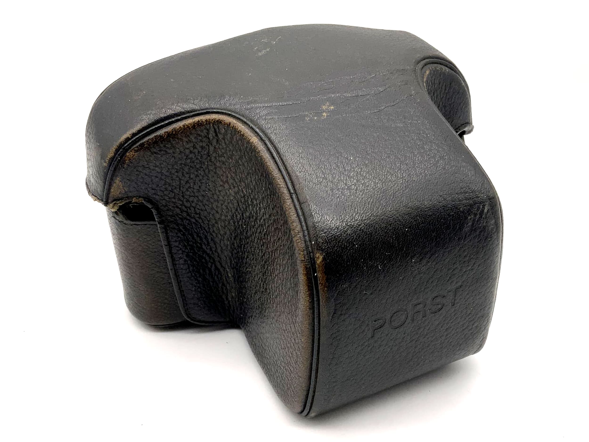 Porst Leder Kameratasche schwarz Kamera Bag universell Fototasche