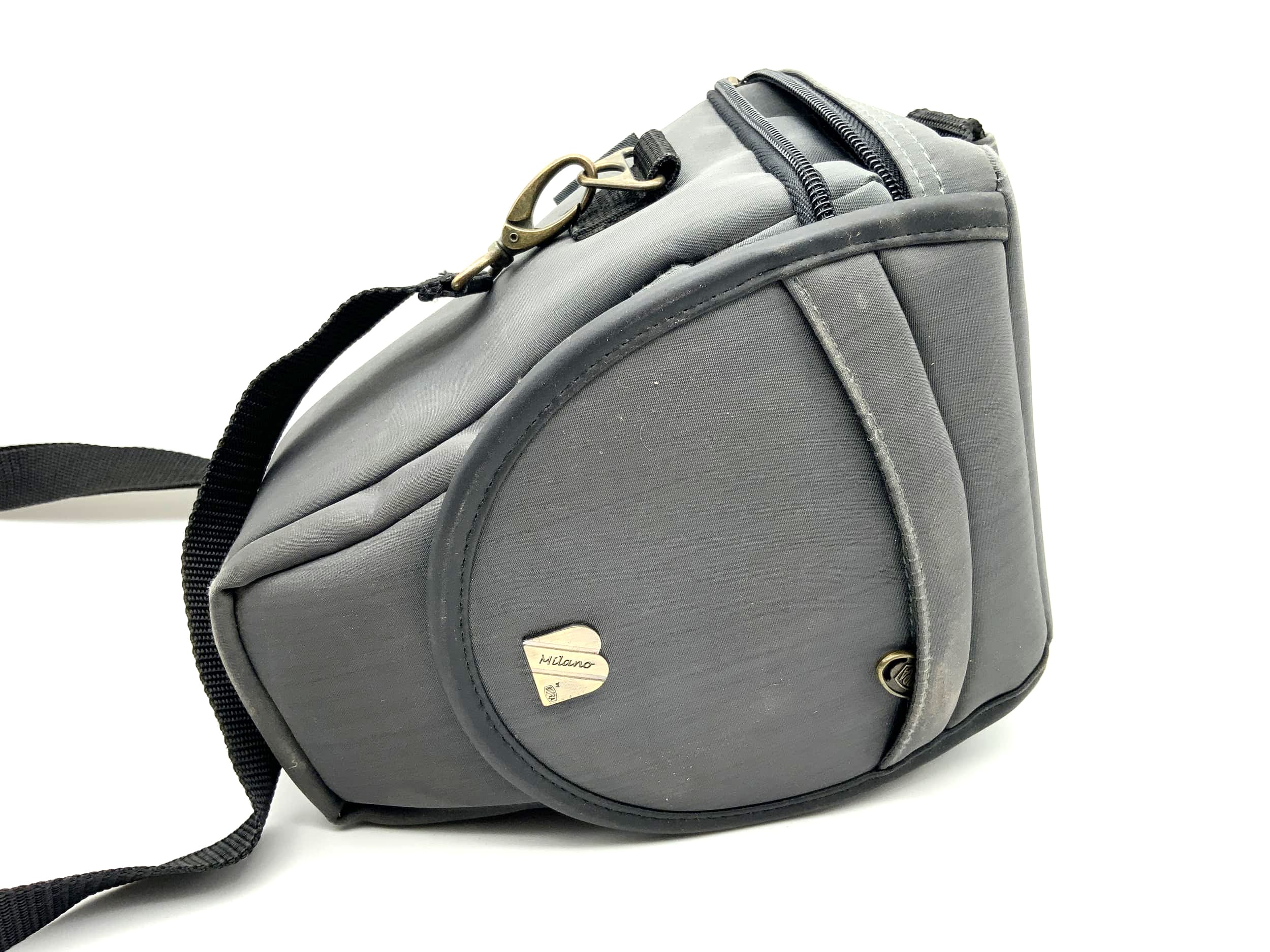 Bilora Kameratasche grau Kamera Bag universell Umhängetasche V-förmig