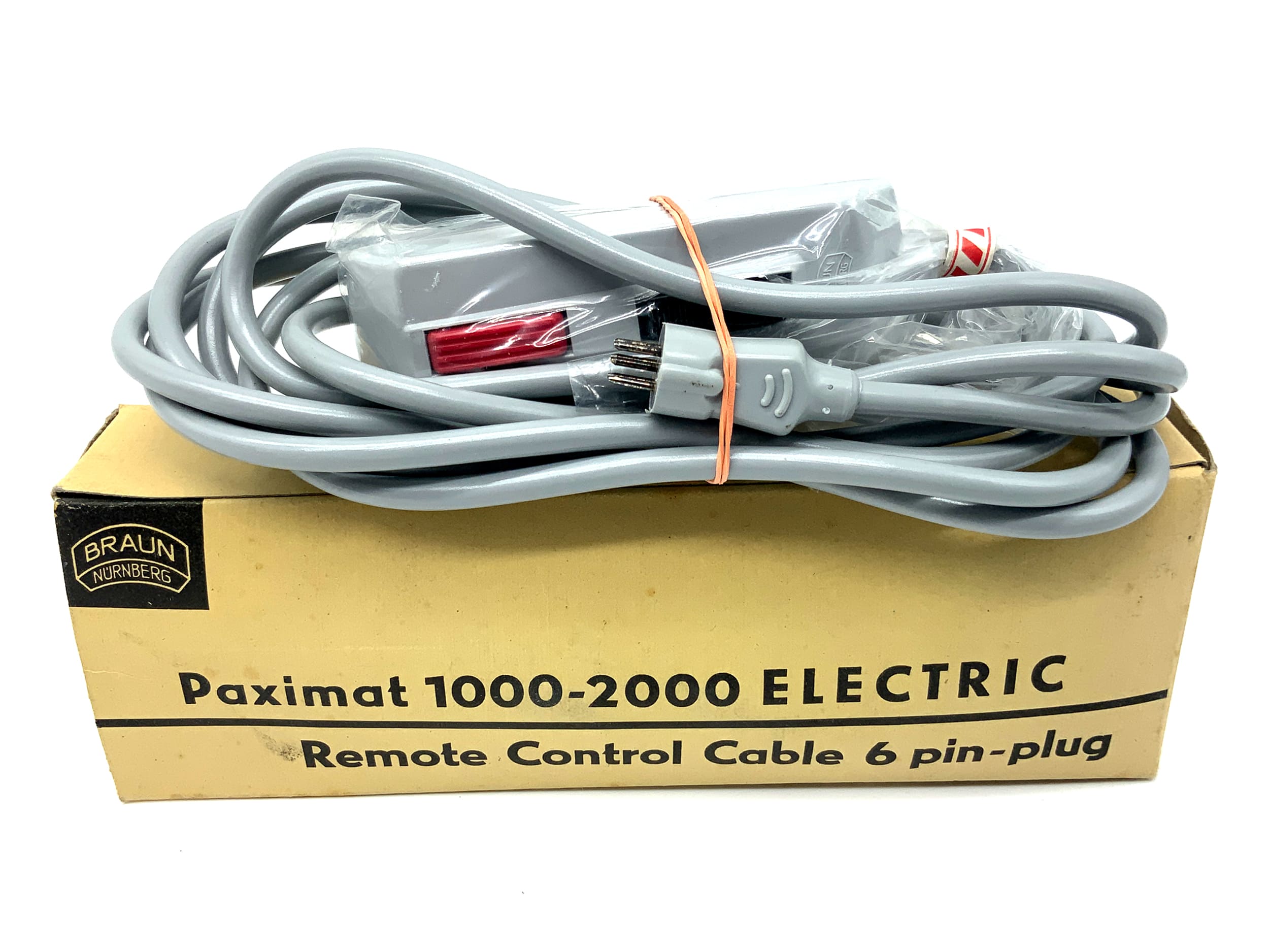 Braun Nürnberg Paximat 1000-2000 Electric Remote Control Cable 6 pin-plug in OVP