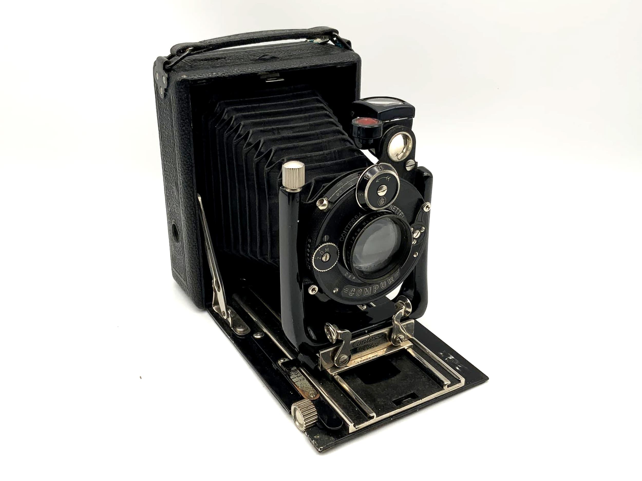 Contessa Nettel sonnar Plattenkamera mit Sonnar Anastigmat 1:4.5 f=12cm Compur