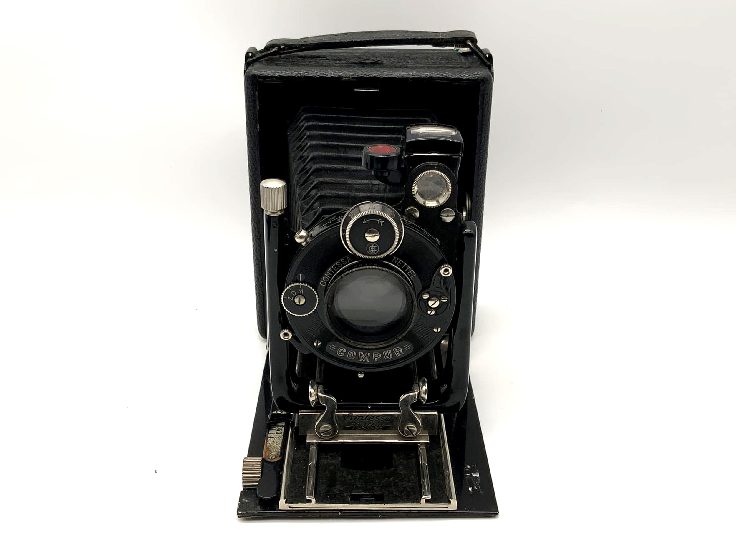 Contessa Nettel sonnar Plattenkamera mit Sonnar Anastigmat 1:4.5 f=12cm Compur