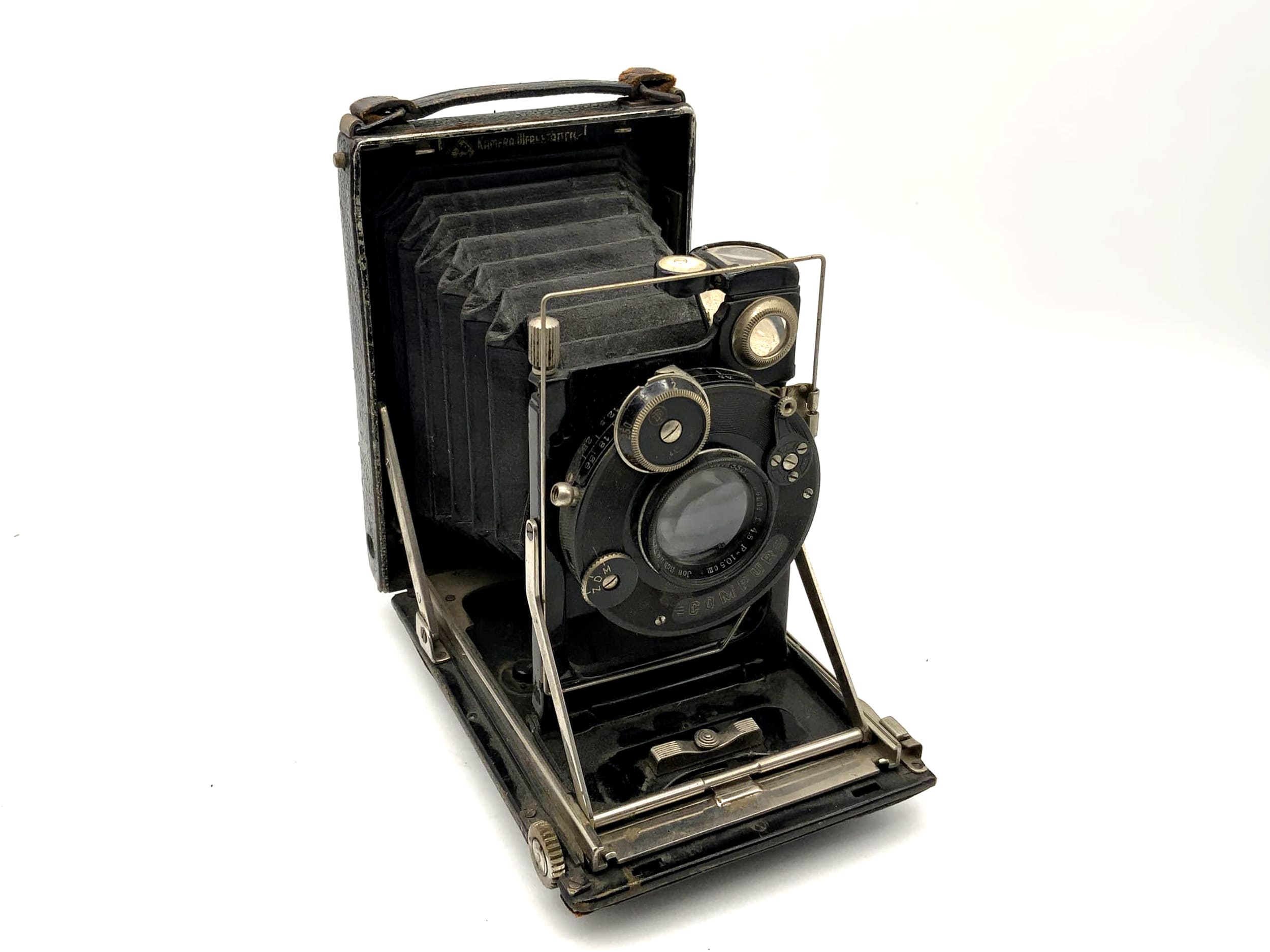 KW Patent Etui Plattenkamera mit Schneider Kreuznach Xenar f=4.5 F=10,5cm Compur