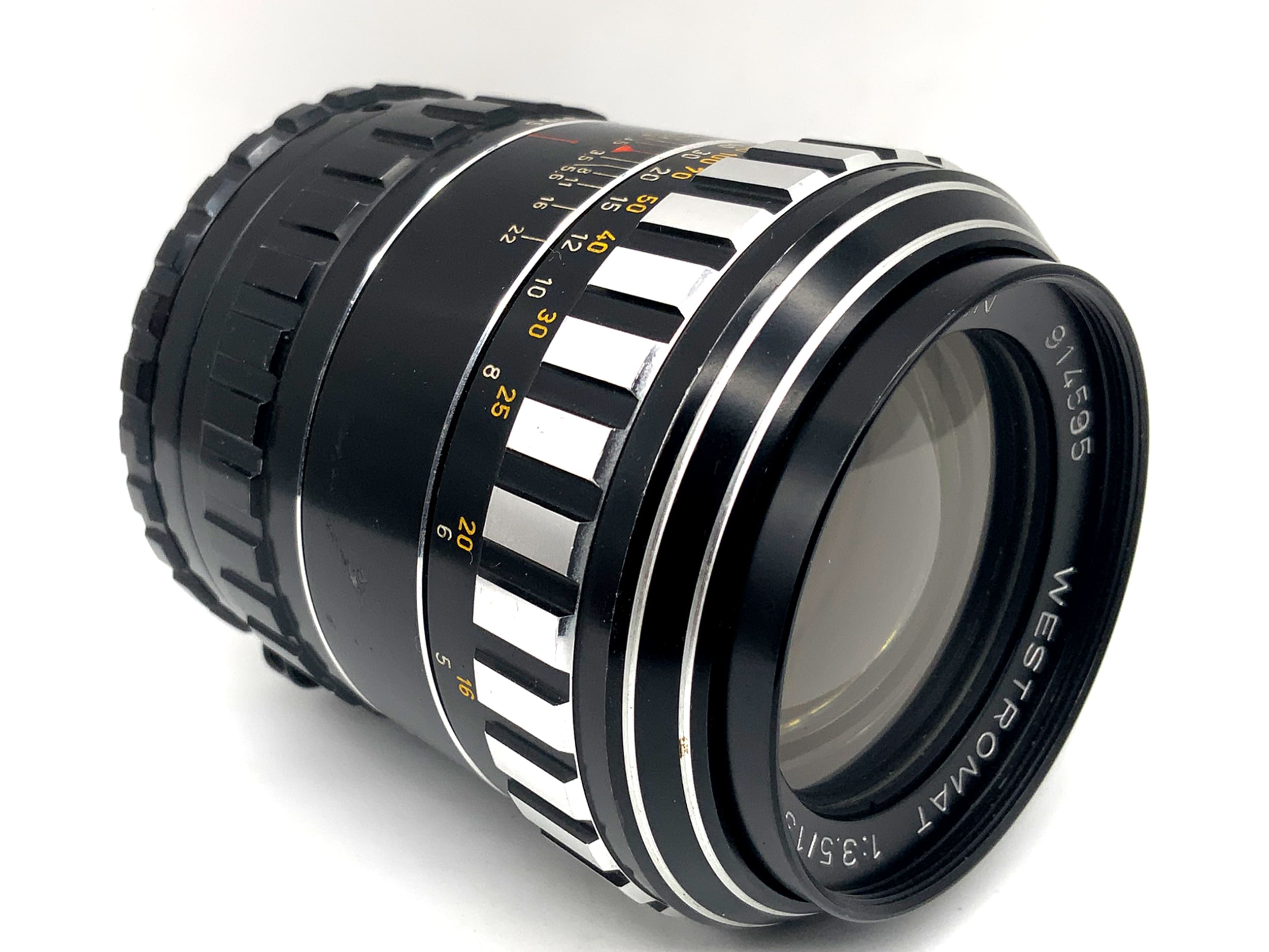 Isco Göttingen 135mm 1:3.5 Objektiv Westromat Zebra Festbrennweite (M42)