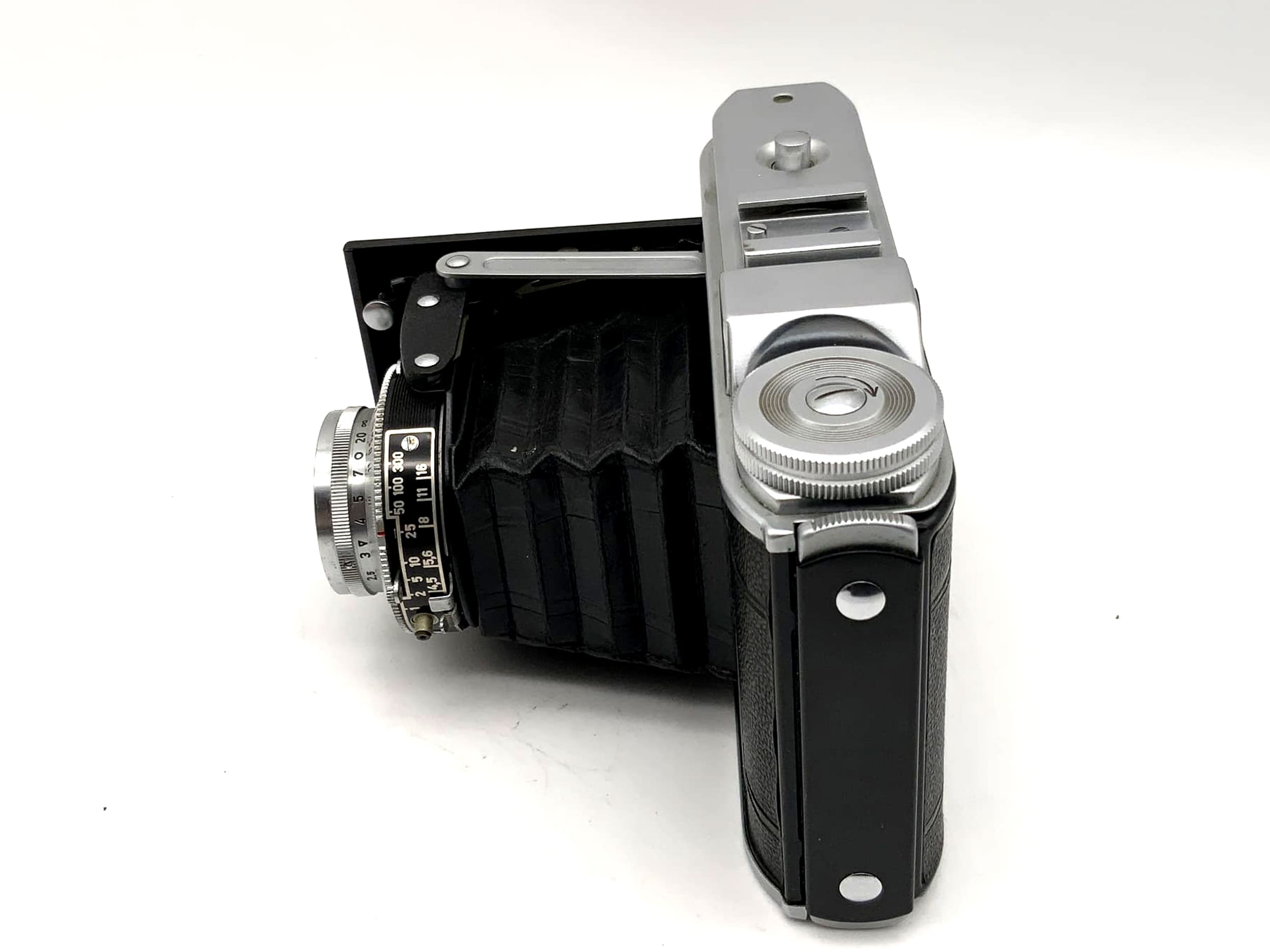 Voigtländer Perkeo I Klappkamera mit Vaskar 1:4.5/75 Prontor-S 6x6 Analogkamera