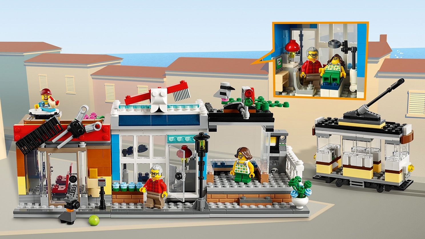 LEGO Creator 31097 Stadthaus mit Zoohandlung & Café