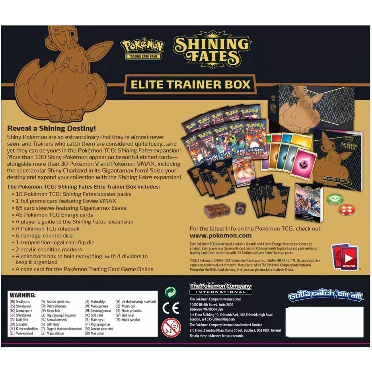 Pokémon Sword & Shield Shining Fates Elite Trainer Box (englisch)
