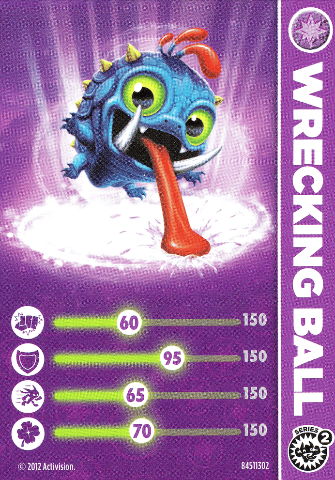 Skylanders Giants Wrecking Ball Karte