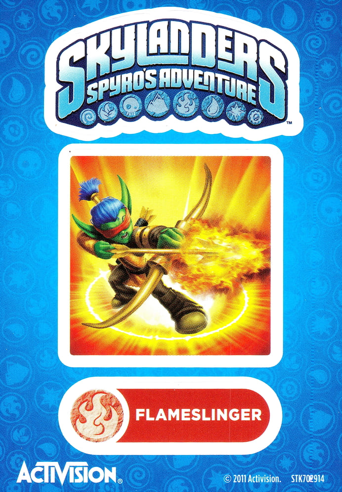 Skylanders Spyros Adventure Flameslinger Aufkleber