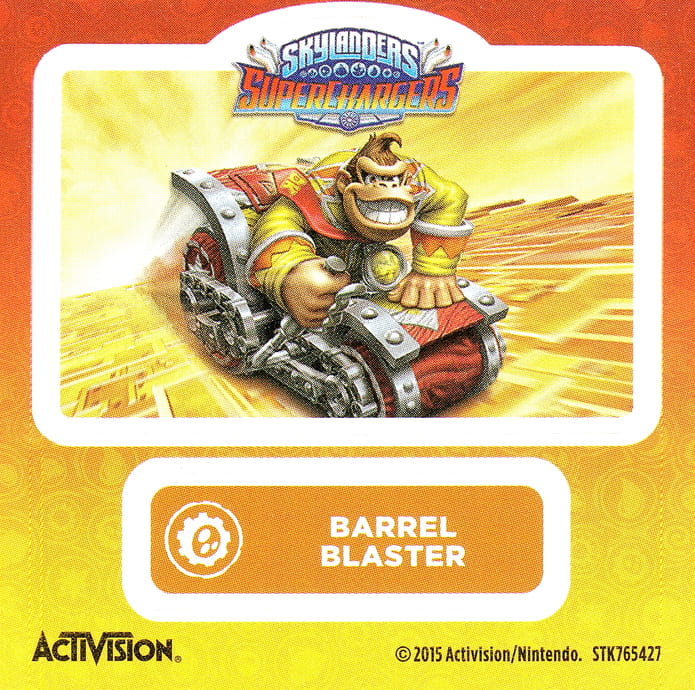Skylanders Superchargers Barrel Blaster Aufkleber
