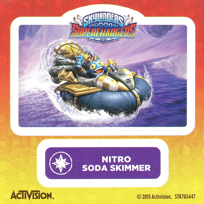 Skylanders Superchargers Nitro Soda Skimmer Aufkleber