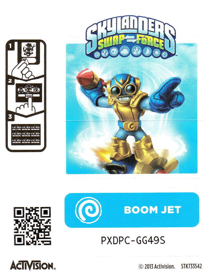 Skylanders Swap Force Boom Jet Aufkleber