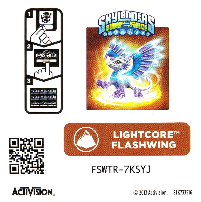 Skylanders Swap Force Lightcore Flashwing Aufkleber