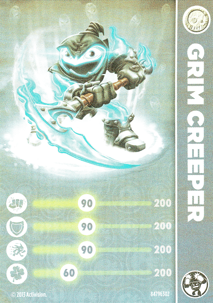 Skylanders Swap Force Grim Creeper - Lightcore Karte