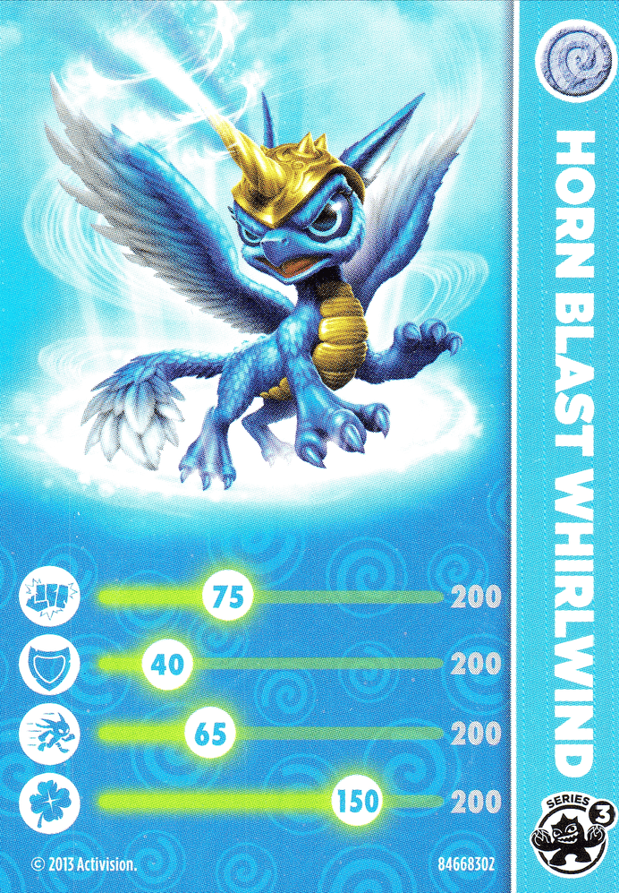 Skylanders Swap Force Horn Blast Whirlwind Karte