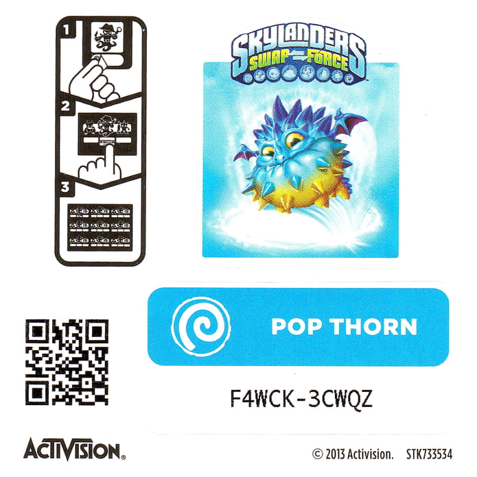 Skylanders Swap Force Pop Thorn Aufkleber
