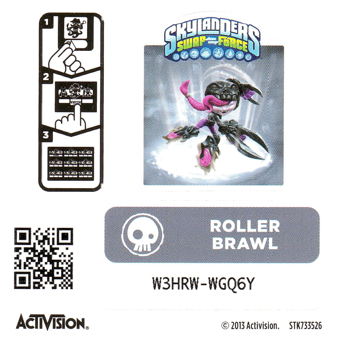 Skylanders Swap Force Roller Brawl Aufkleber