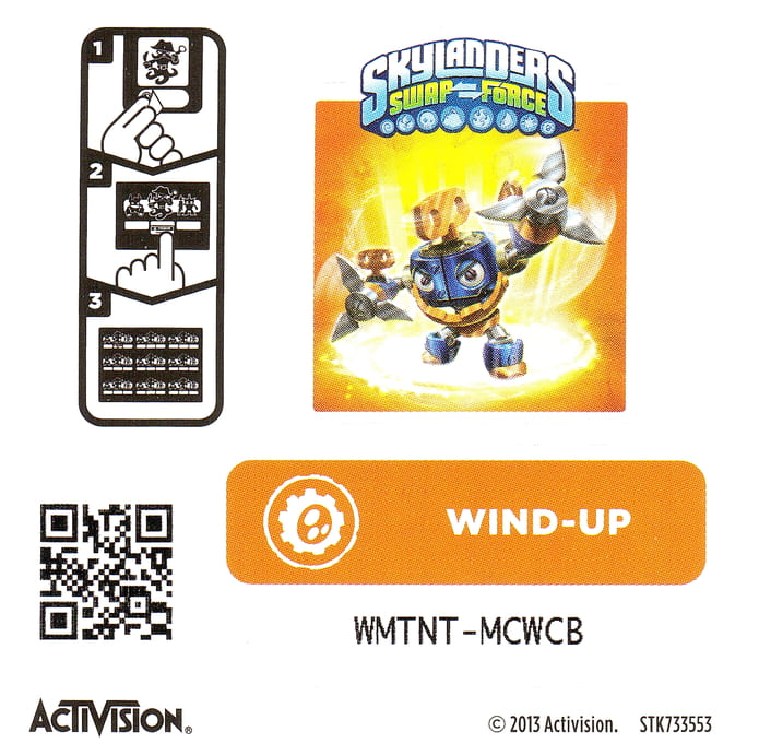 Skylanders Swap Force Wind Up Aufkleber
