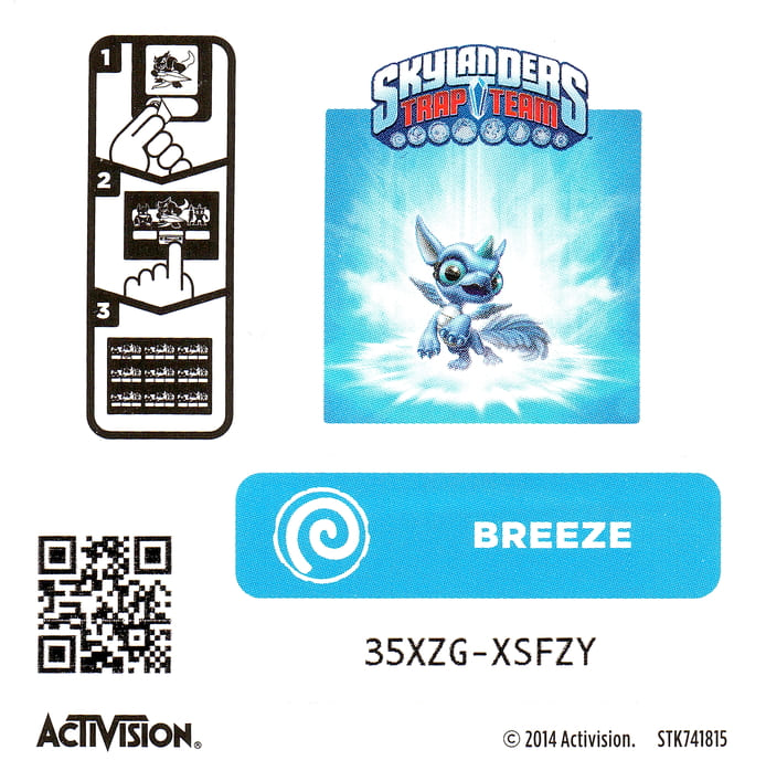 Skylanders Trap Team Breeze Aufkleber