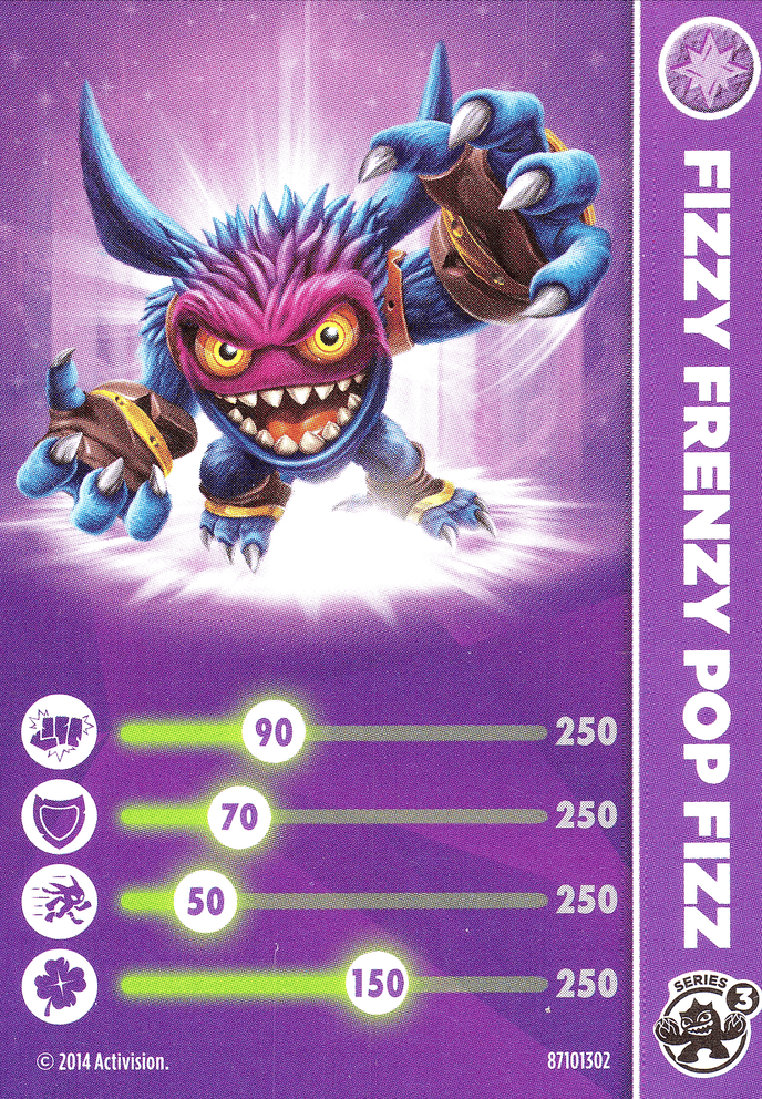 Skylanders Trap Team Fizzy Frenzy Pop Fizz Karte