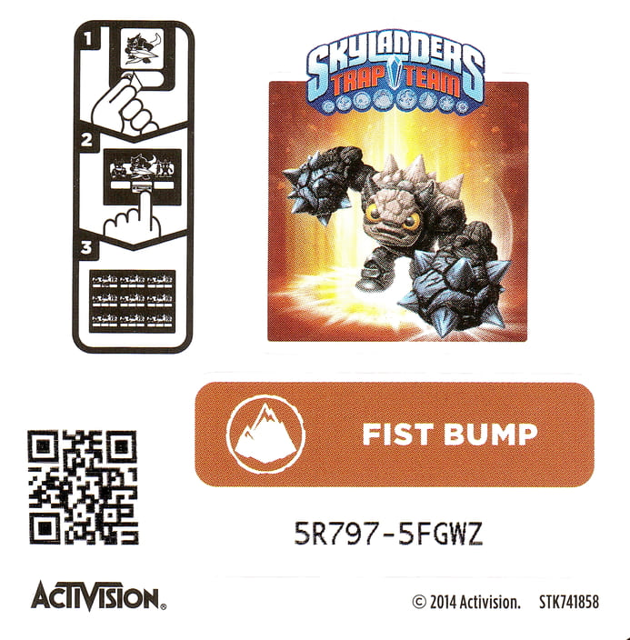 Skylanders Trap Team Fist Bump Aufkleber