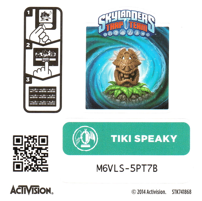 Skylanders Trap Team Tiki Speaky Aufkleber