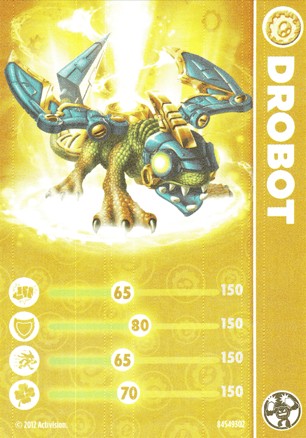 Skylanders Giants Drobot Light Core Karte