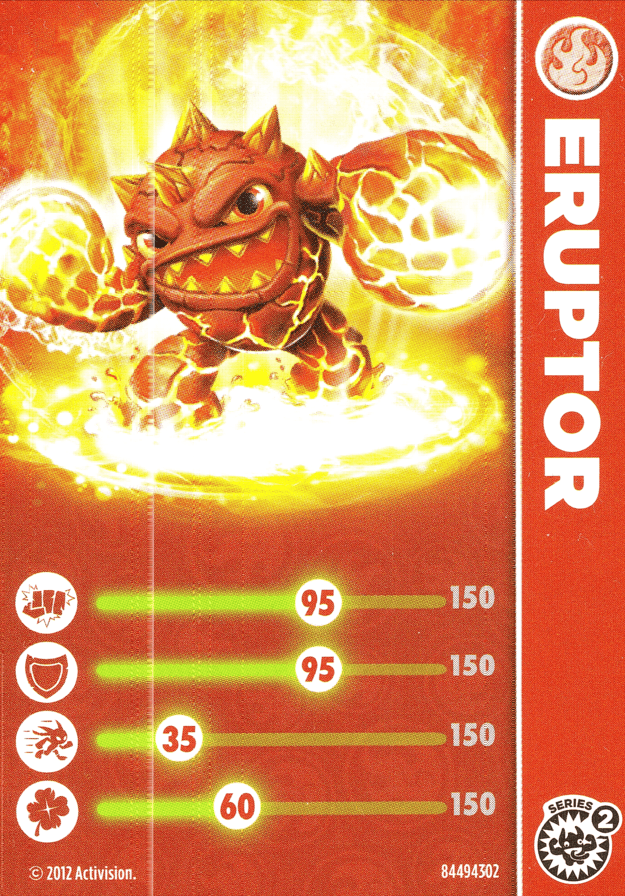 Skylanders Giants Eruptor Karte