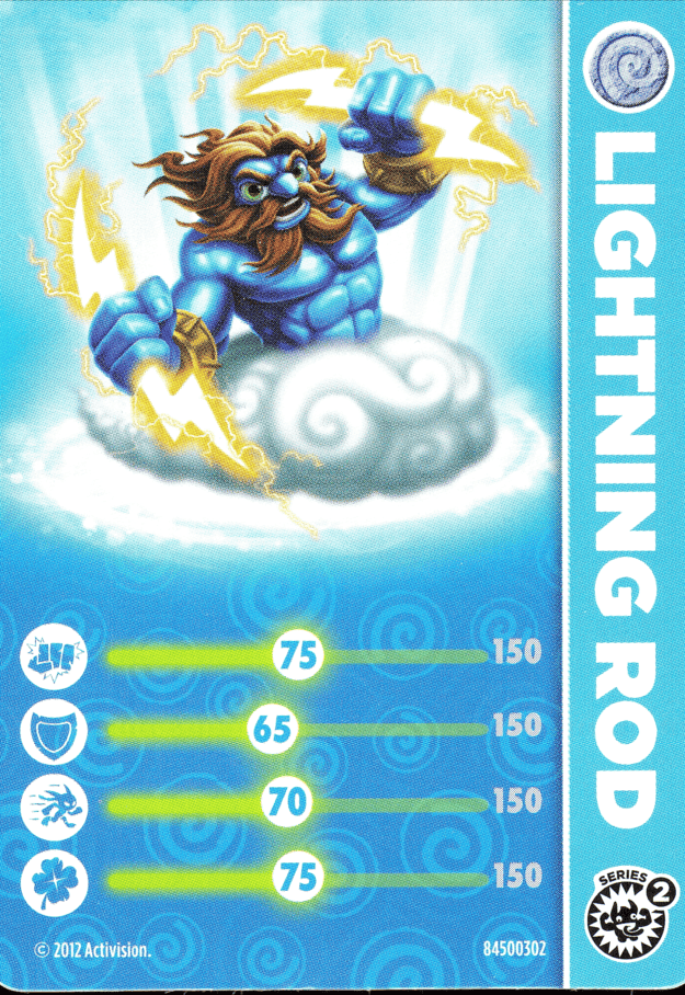 Skylanders Giants Lightning Rod Karte