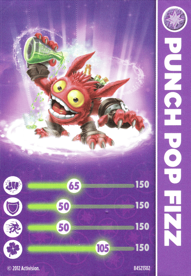 Skylanders Giants Punch Pop Fizz Karte