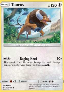 Tauros⁣ - Team Up⁣ (Uncommon)⁣ [129]