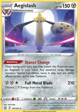 Aegislash⁣ - Battle Styles⁣ (Holo Rare)⁣ [107]