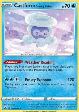 Castform Snowy Form⁣ - Chilling Reign⁣ (Common)⁣ [034]