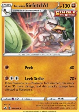 Galarian Sirfetch'd⁣ - Chilling Reign⁣ (Rare)⁣ [079]