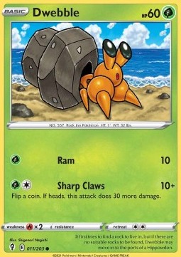 Dwebble⁣ - Evolving Skies⁣ (Common)⁣ [011]