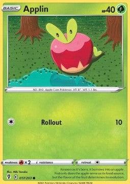 Applin⁣ - Evolving Skies⁣ (Common)⁣ [017]