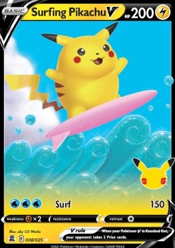 Surfing Pikachu V⁣ - Celebrations⁣ (Ultra Rare)⁣ [008]