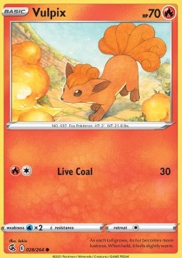 Vulpix⁣ - Fusion Strike⁣ (Common)⁣ [028]