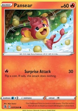 Pansear⁣ - Fusion Strike⁣ (Common)⁣ [037]