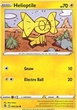 Helioptile⁣ - Fusion Strike⁣ (Common)⁣ [098]