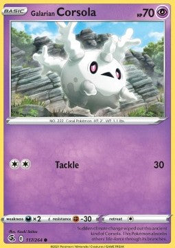 Galarian Corsola⁣ - Fusion Strike⁣ (Common)⁣ [117]