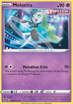 Meloetta⁣ - Fusion Strike⁣ (Rare)⁣ [124]