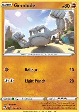 Geodude⁣ - Fusion Strike⁣ (Common)⁣ [135]