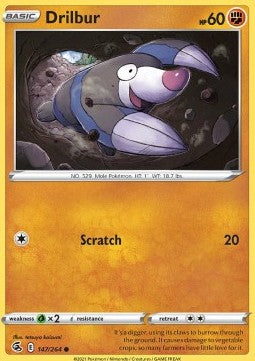 Drilbur⁣ - Fusion Strike⁣ (Common)⁣ [147]