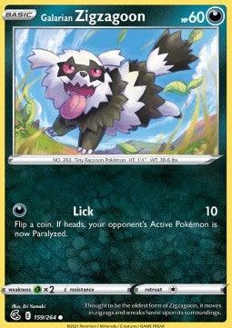 Galarian Zigzagoon⁣ - Fusion Strike⁣ (Common)⁣ [159]