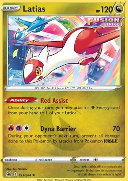 Latias⁣ - Fusion Strike⁣ (Rare)⁣ [193]