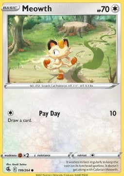 Meowth⁣ - Fusion Strike⁣ (Common)⁣ [199]
