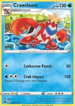 Crawdaunt⁣ - Brilliant Stars⁣ (Uncommon)⁣ [033]